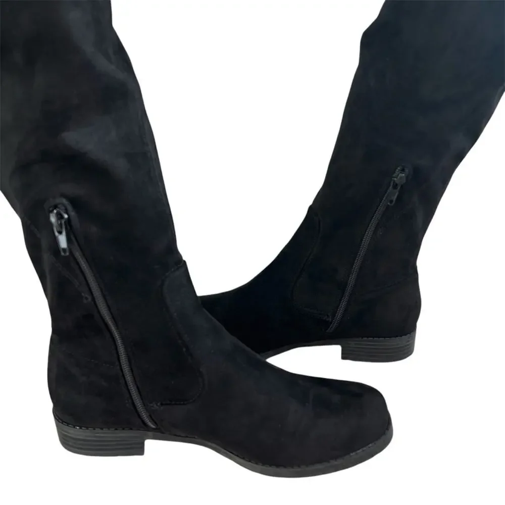 Unisa Huhvana Black Over-the-Knee Boots 7 in Box